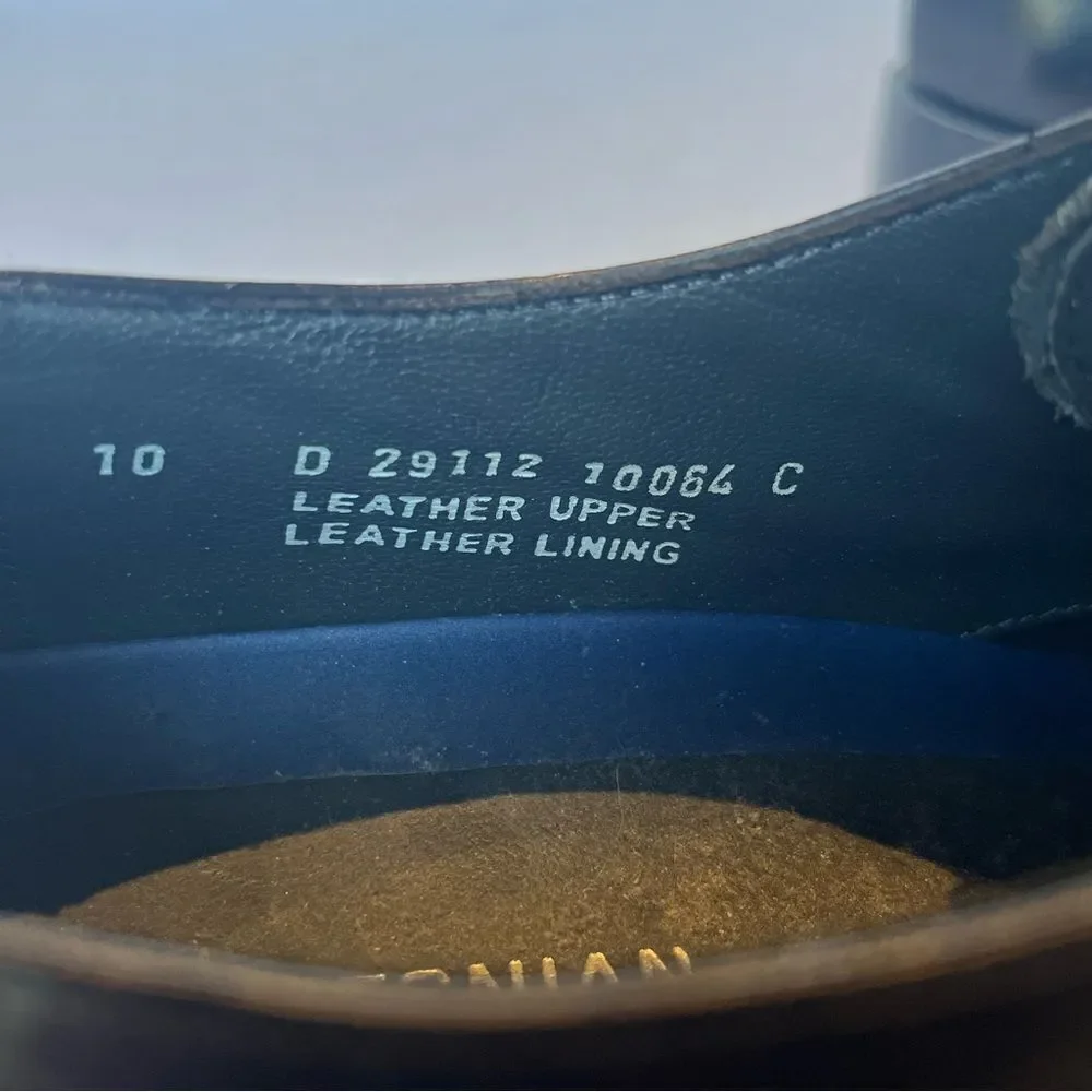 Bostonian Men's Cap Toe Black Leather Dress Shoes Lace Up Size 10